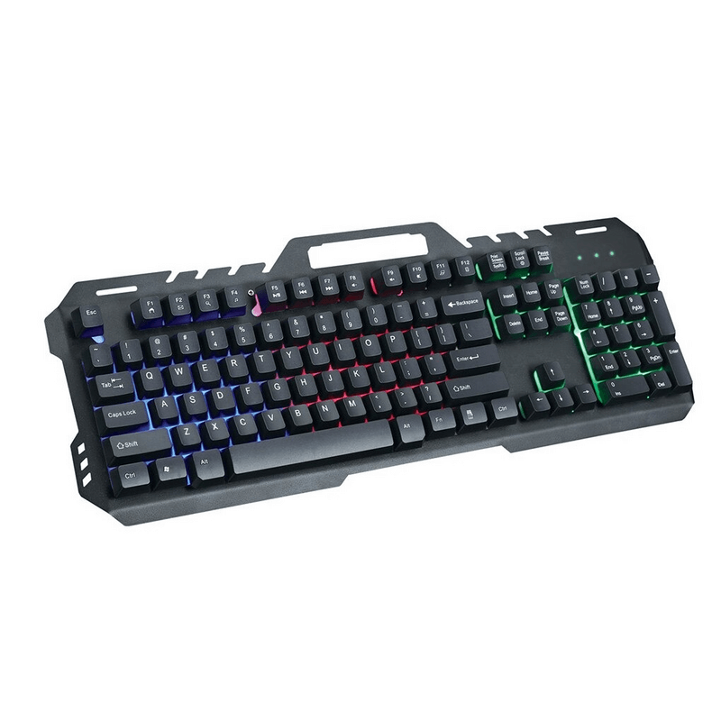 Gt-5 metal back light gaming keyboard rainbow backlight suspended key press