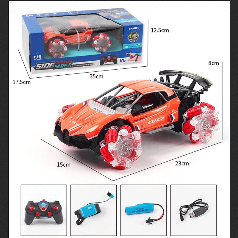 High speed stunt car rc drift car double remote control