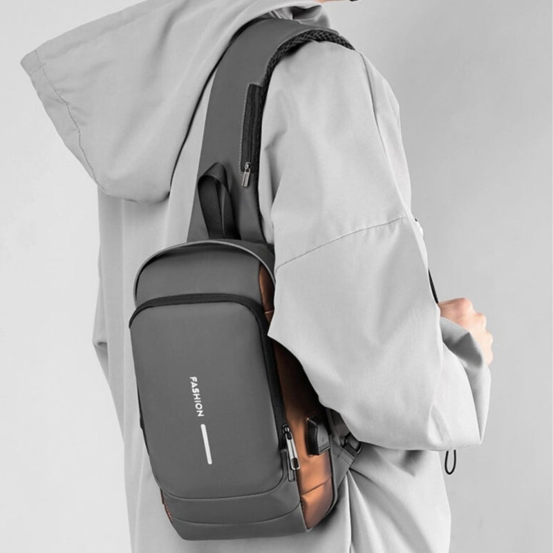 Men's anti-theft waterproof crossbody usb port with num lock - Prozone