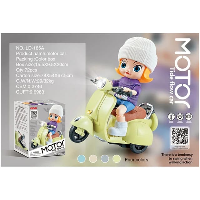 Vespa scooter doll with light sounds. - Prozone