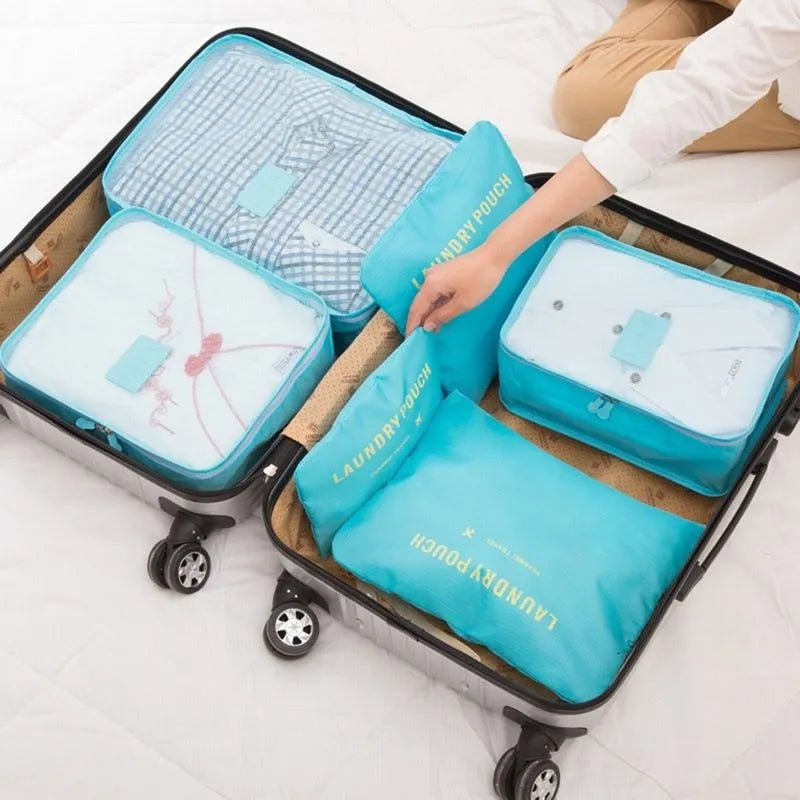 Printed travel 6pcs pouch organizer - Prozone