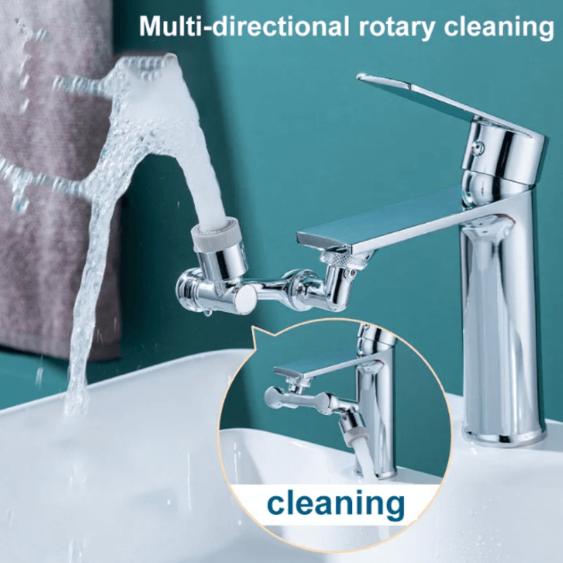 Universal rotating 1080° degrees water faucet tap plastic extender 2 modes