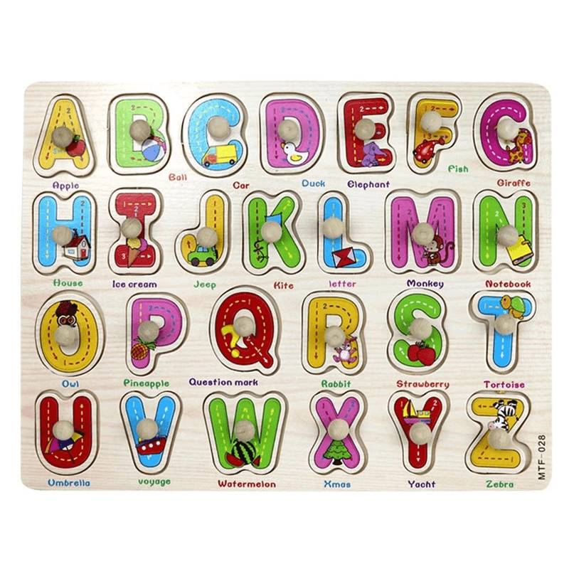 Montessori wooden alphabets puzzle