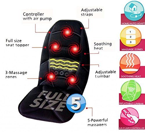Full seat topper massage with soothing heat