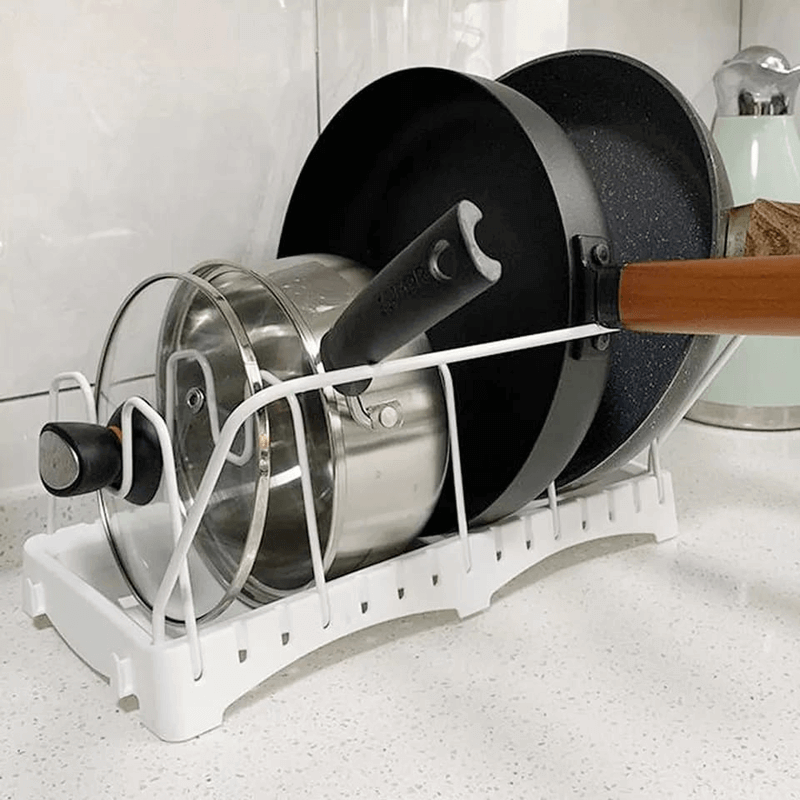 Pan lid storage rack organizer