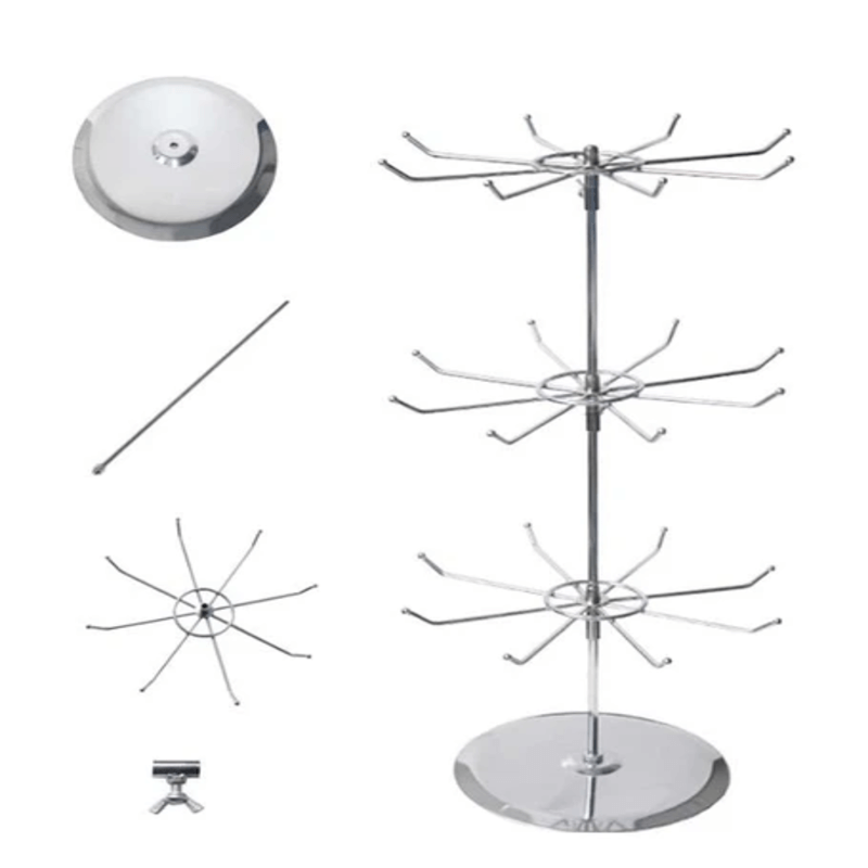 3 layers rotating jewelry stand (metal)