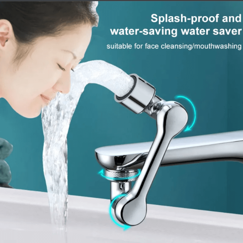 Universal rotating 1080° degrees water faucet tap plastic extender 2 modes