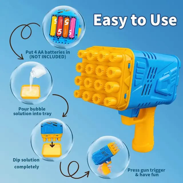 Bubble maker blaster with led light - Prozone