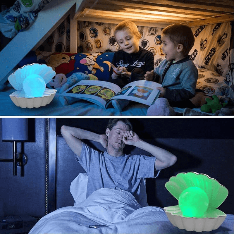 Rgb 8 colors changing pearl shell mood lamps