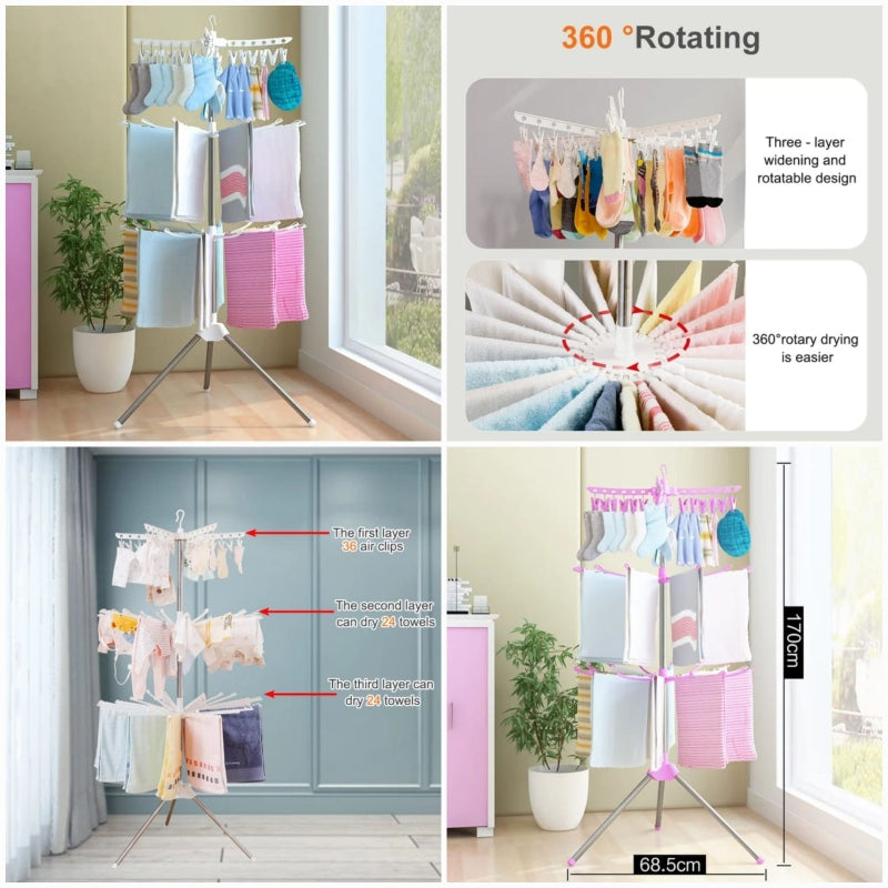 Aluminum foldable cloth drying stand - Prozone