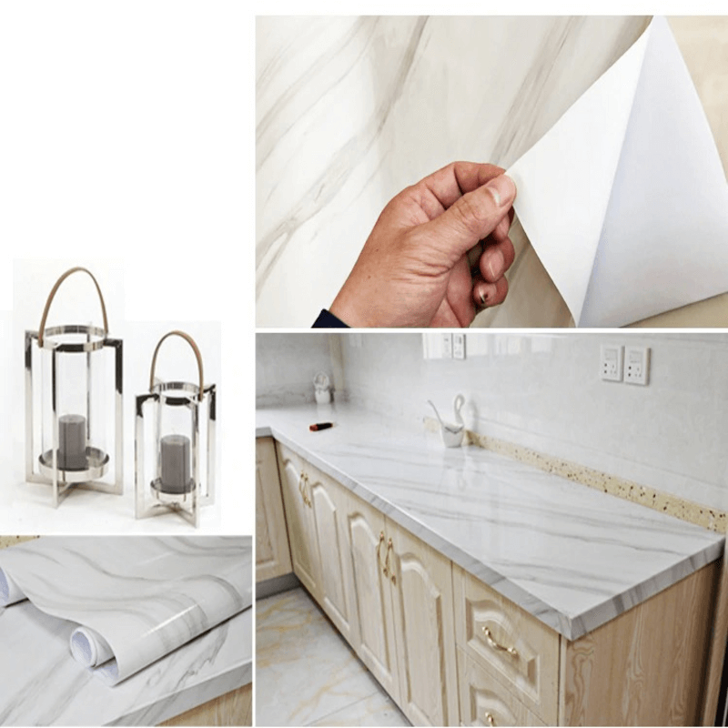 Marble mural pvc waterproof vinyl self-adhesive stickers