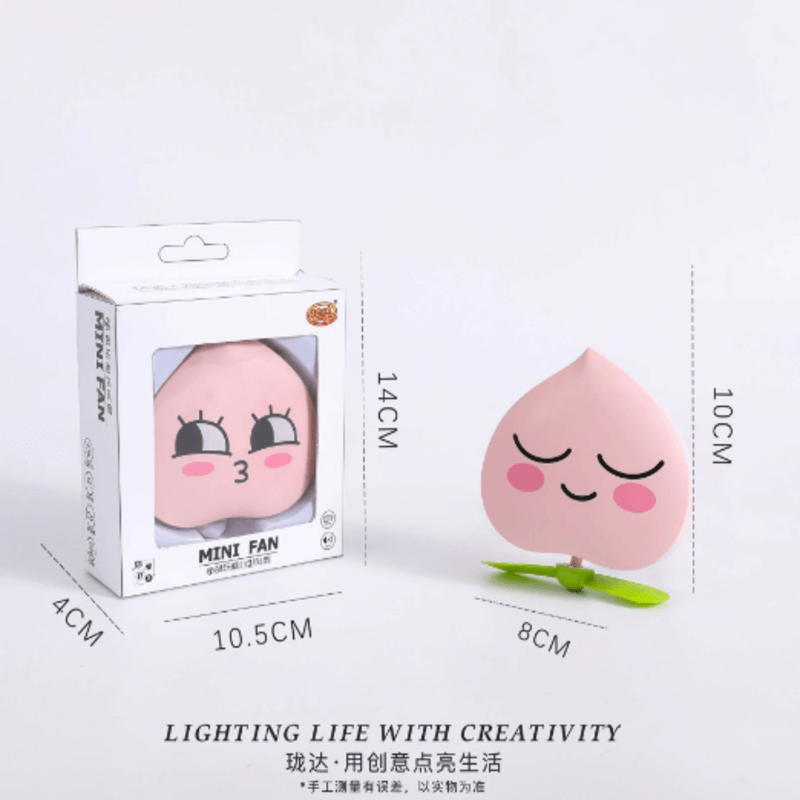 Heart shape lighting makeup mirror with mini fan