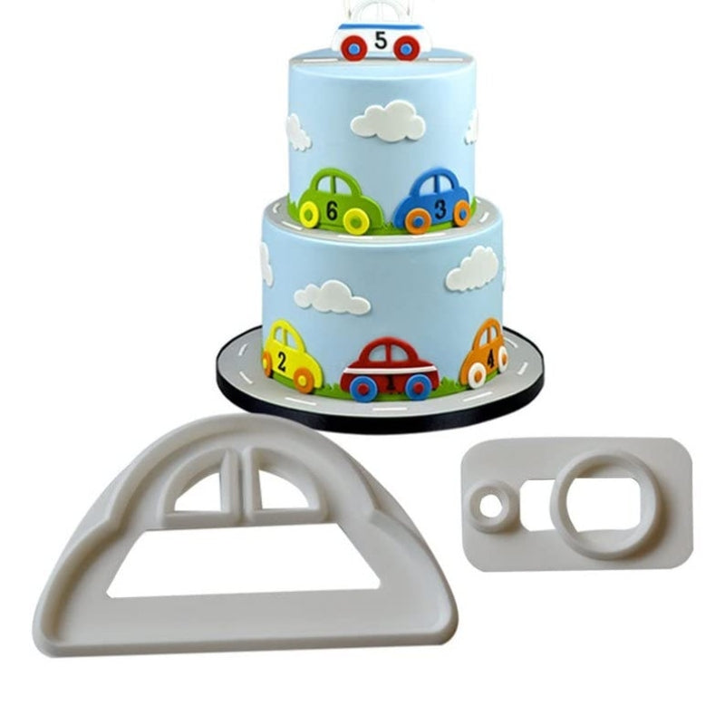 2pcs car transportation fondant cake - Prozone