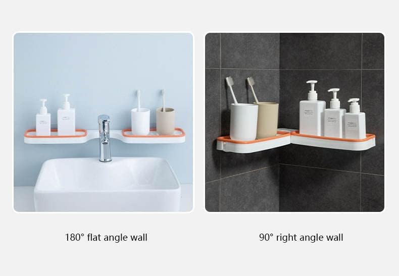 Rotatable bathroom corner rack wall mounted - Prozone