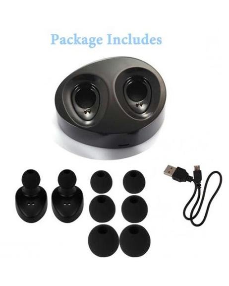 Wireless bluetooth earpieces earbuds headphones+dock charger