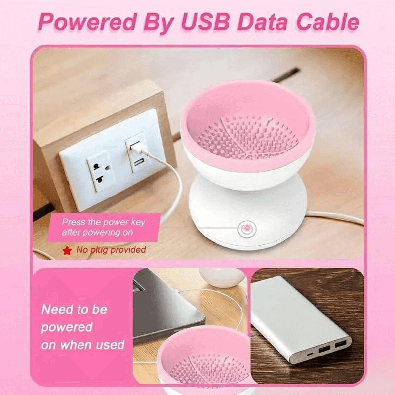 Electric makeup brush cleaner