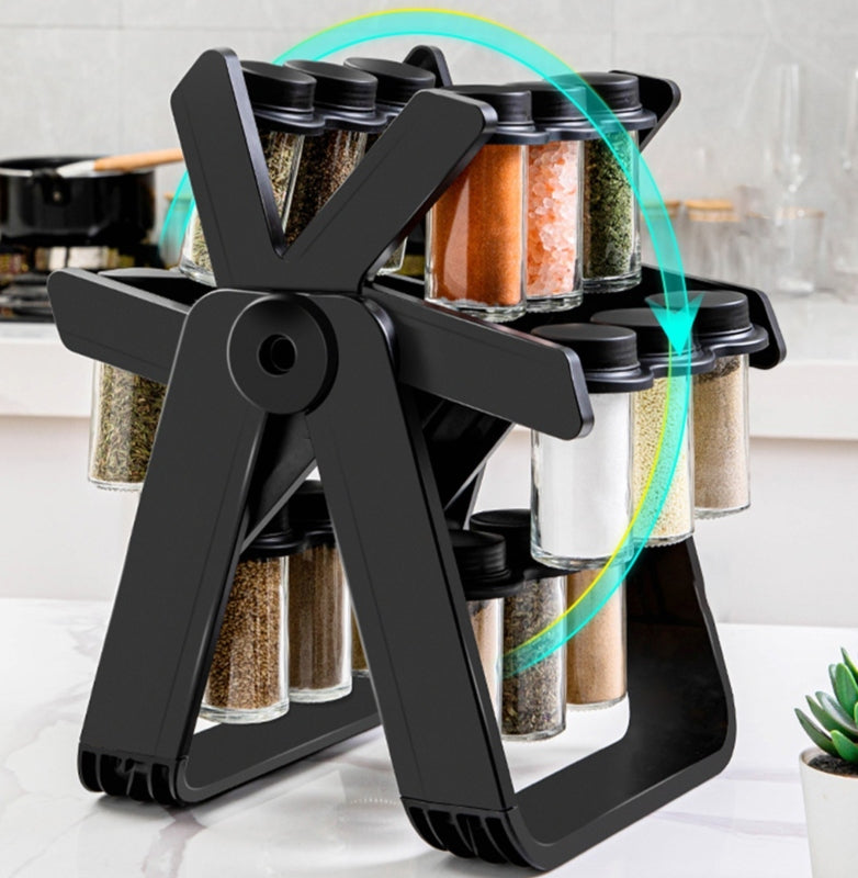 Rotating ferris wheel seasoning rack set spice rack - Prozone