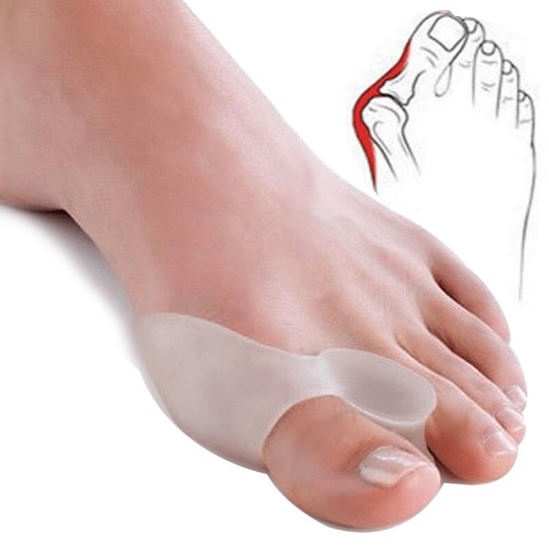 1 pair silicone gel foot fingers toe separator thumb valgus protector