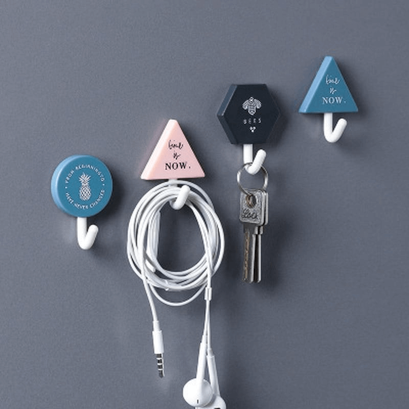 3pcs creative wall door hooks clothes towel key hanger