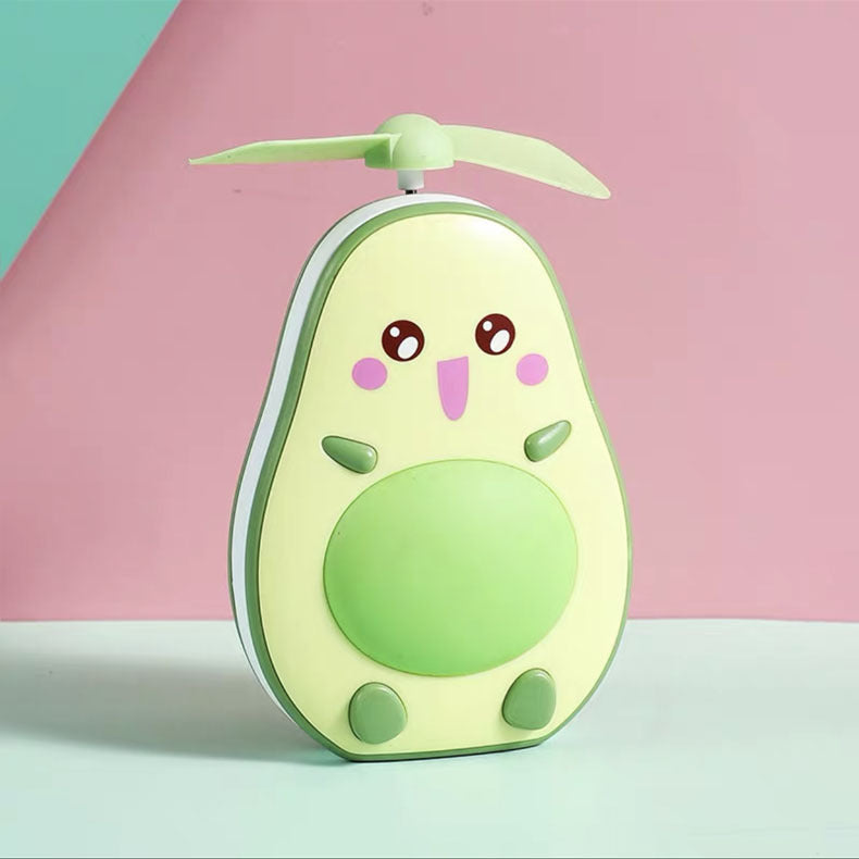 Avocado shape handheld mini air cooler fan with fill light mirror - Prozone