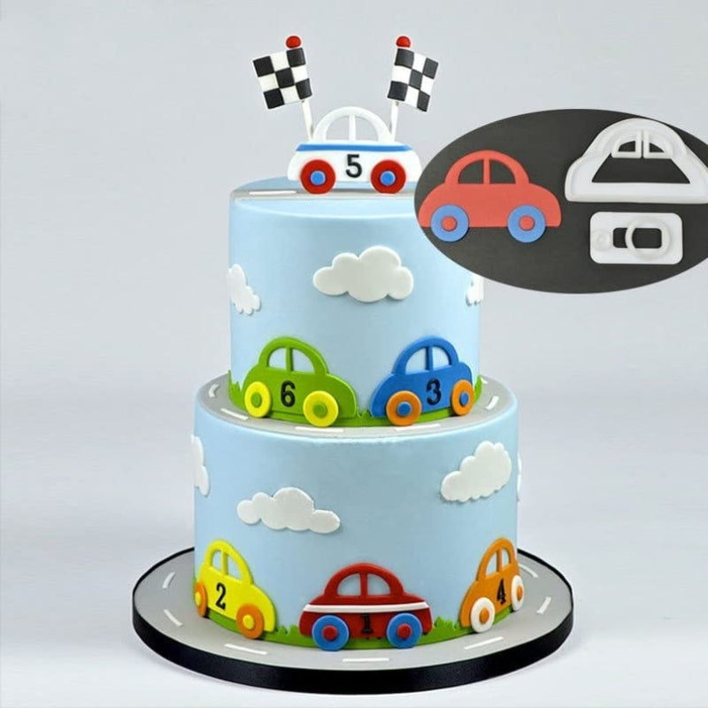 2pcs car transportation fondant cake - Prozone