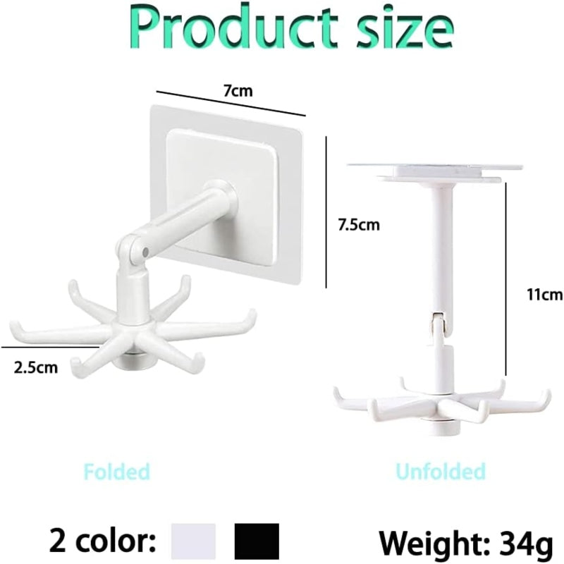 360 Degrees Rotated Kitchen Hooks Self Adhesive - Prozone