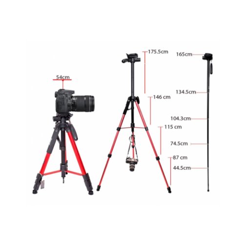 Jmary professional tripod and monopod stand kp-2264 - black