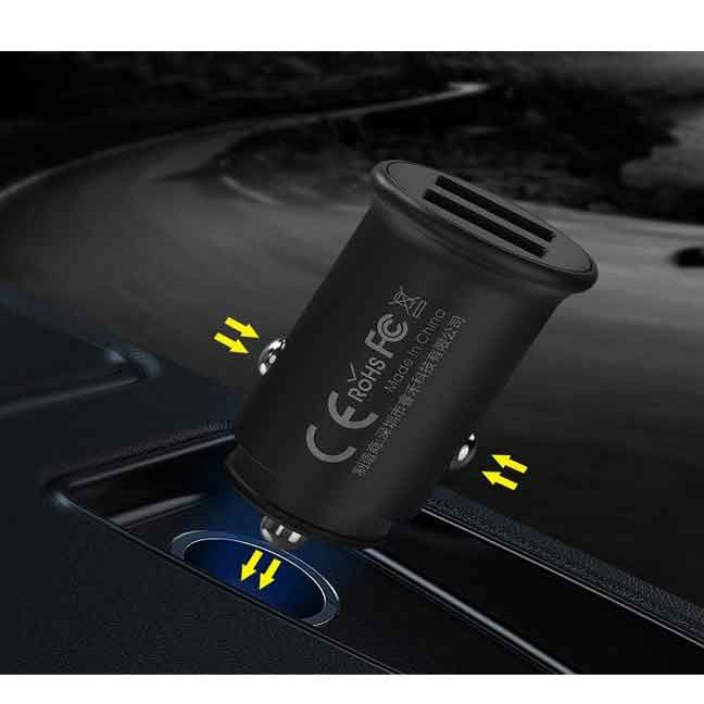 Remax rcc-219 roki series car charger 2.4a - black