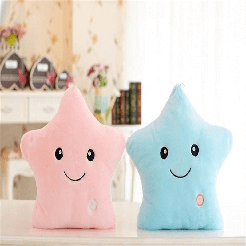 7 color changing light up star pillow