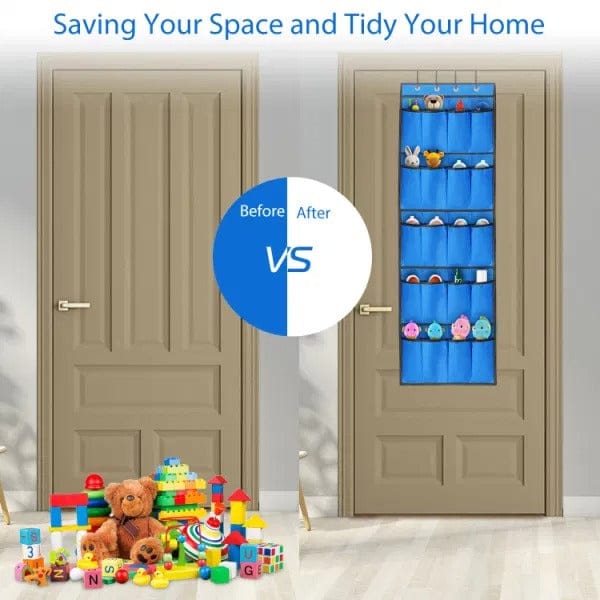 Over the Door 20-Pocket Organizer 5-Layer Hanging Storage Shelf - Prozone