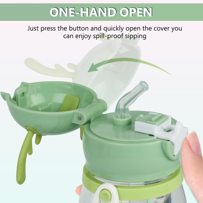 Kids cartoon drinking bottle with straw - Prozone
