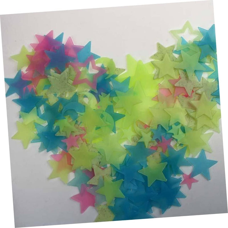 100pcs/stars luminous fluorescent 3d wall stickers - Prozone