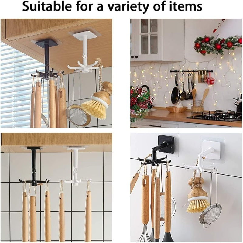 360 Degrees Rotated Kitchen Hooks Self Adhesive - Prozone