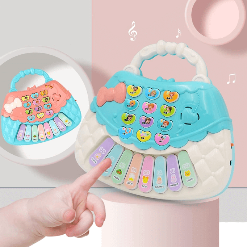 Multifunctional portable music piano with five modes and flashing lights