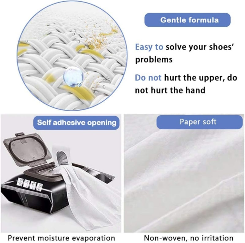Shoes cleaning wipes pack 80pcs - Prozone