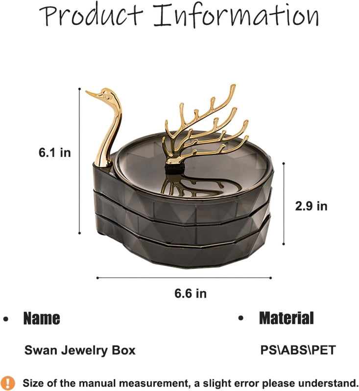Swan shaped storage box for jewelry - Prozone