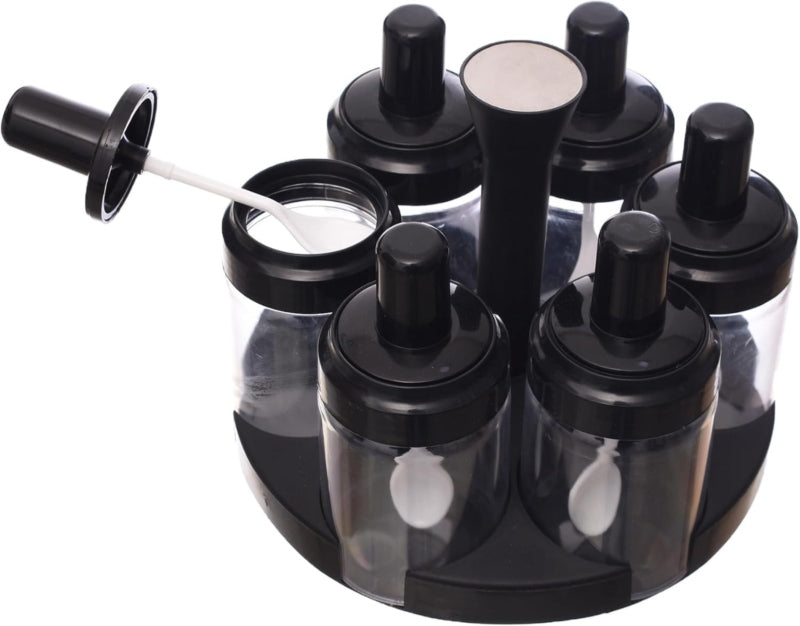 Plastic spice rotating bottles 6pcs - Prozone