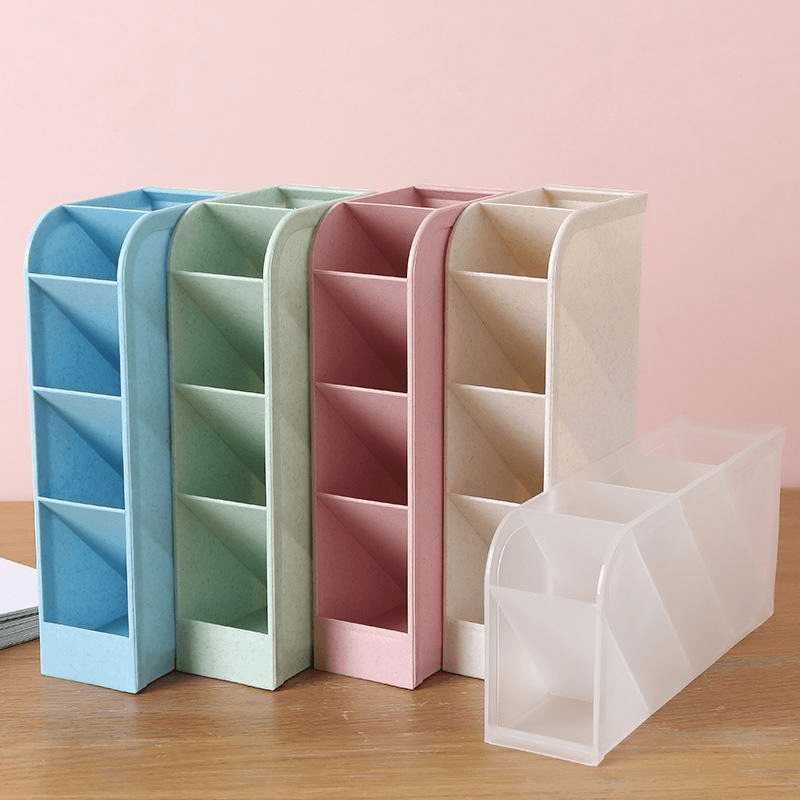 Desktop plastic pen holder storage organizer tray