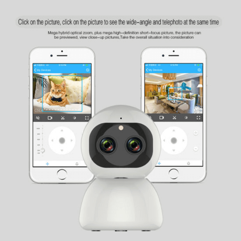 Binocular zoom wide angle ptz camera
