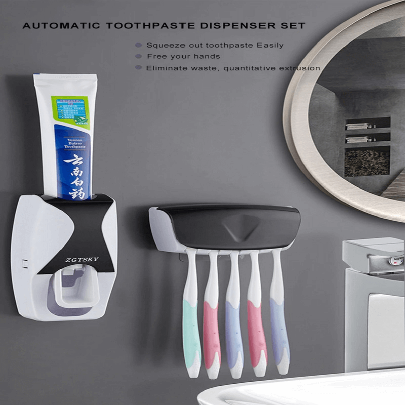 Toothpaste dispenser and wall mount holder