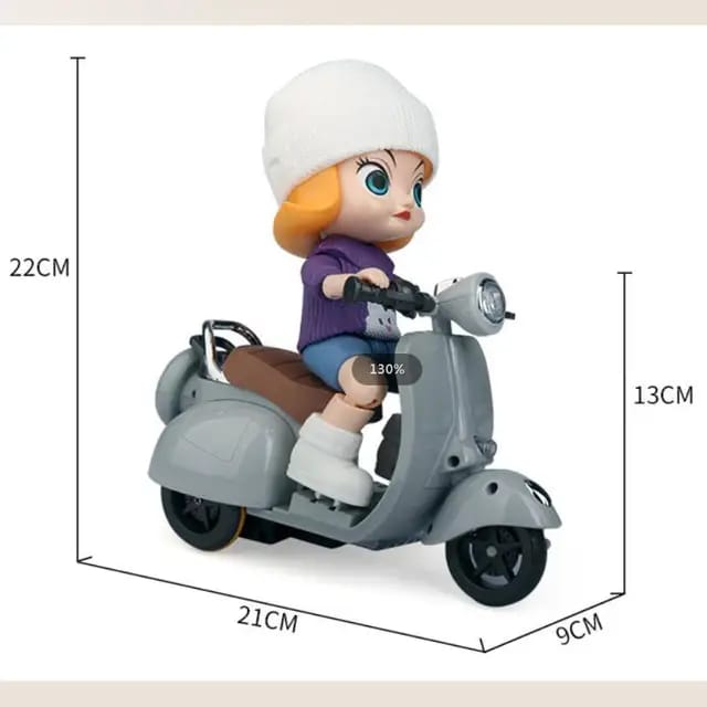 Vespa scooter doll with light sounds. - Prozone