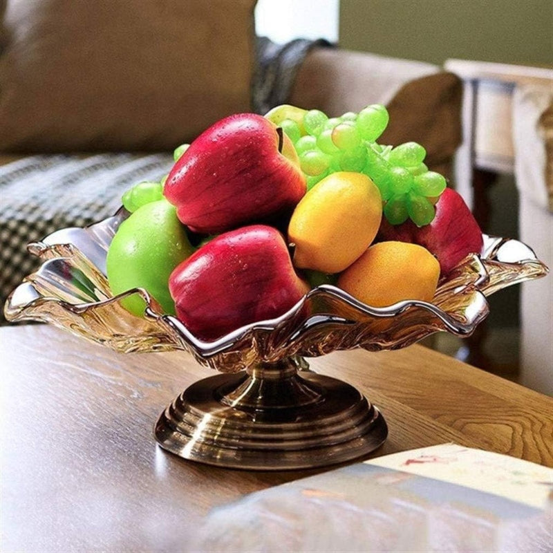 Crystal glass large fruit bowl - Prozone