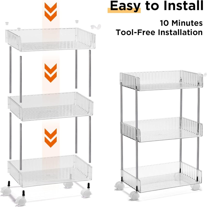 Luxury acrylic 4tier trolly - Prozone