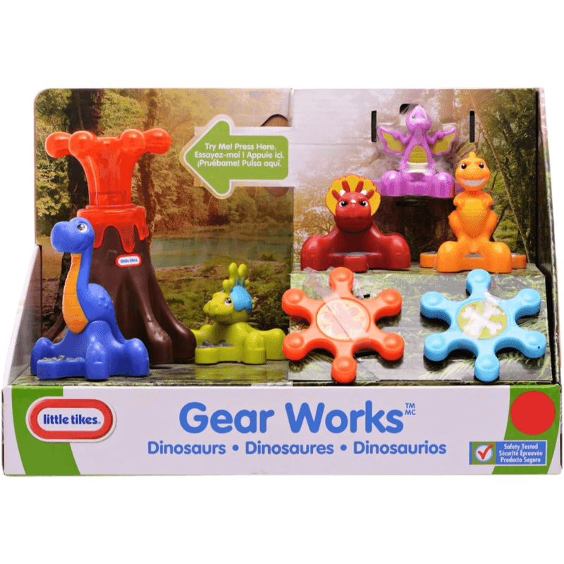 Little tikes colorful gear works dinosaur set