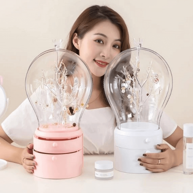Light makeup and jewelry organizer