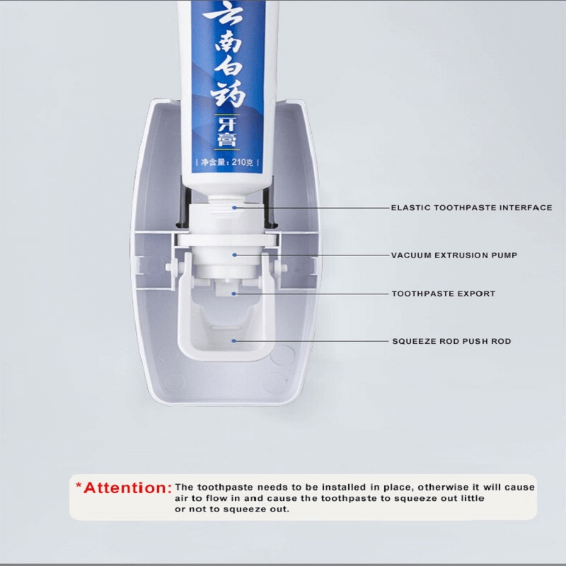 Toothpaste dispenser and wall mount holder
