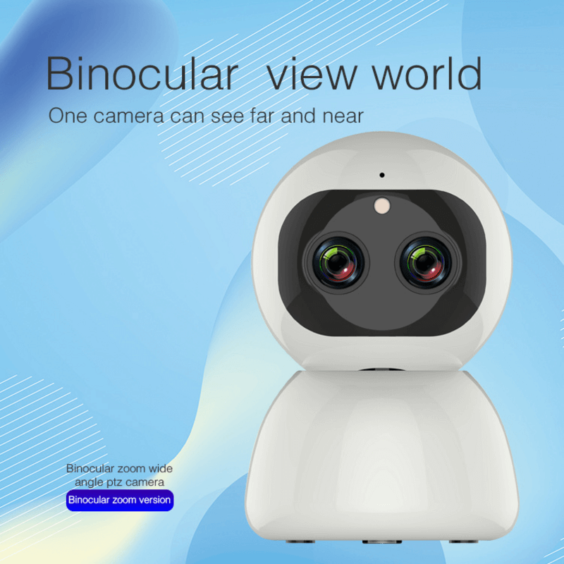 Binocular zoom wide angle ptz camera