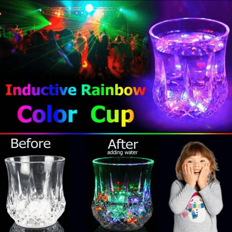 Magic inductive rainbow led glass