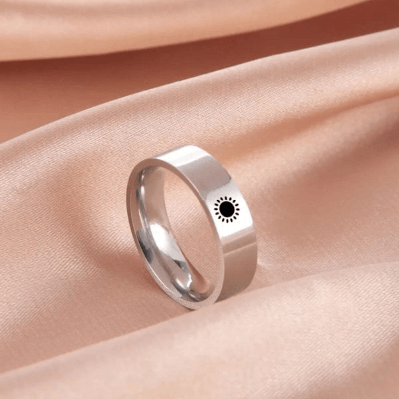 Moon & sun couple rings