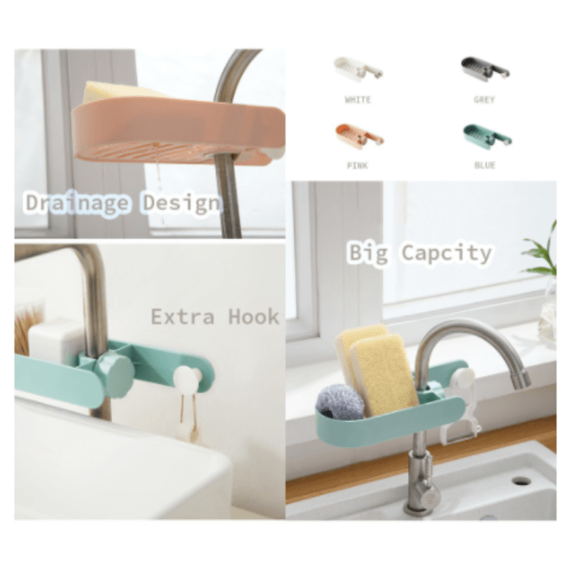 Faucet hook storage rack